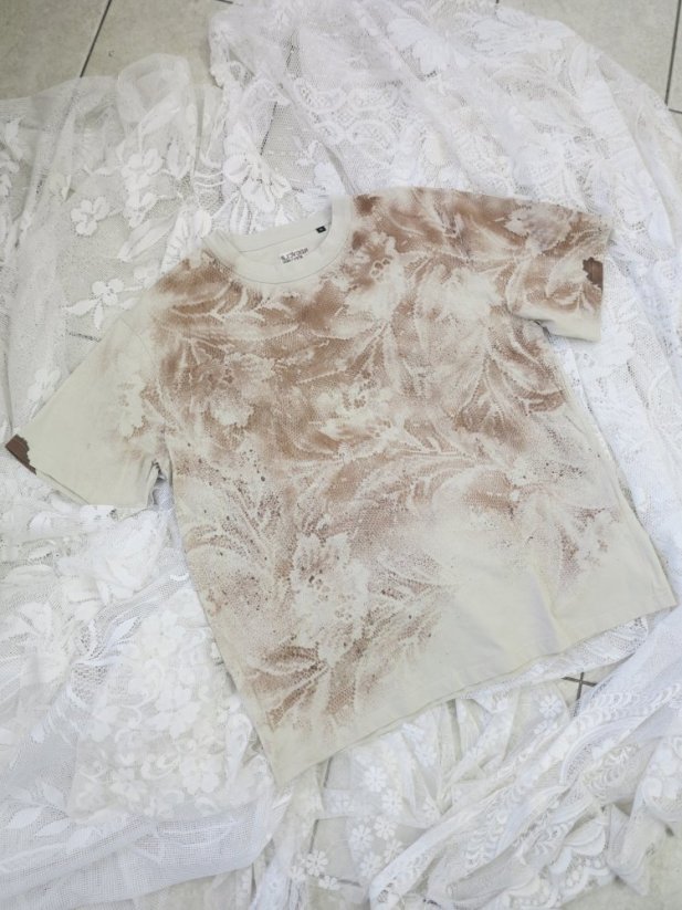 LACE T-SHIRT BROWN XL