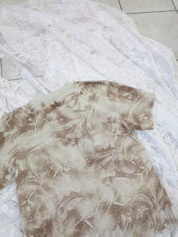 LACE T-SHIRT BROWN M