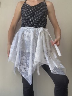 UPCYCLED CURTAIN SKIRT NO1