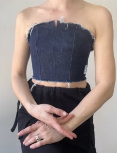 DENIM TOP SIZE S