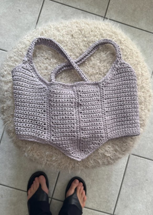 LILA LINNEN CORSET