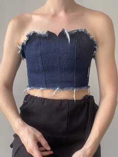 DENIM TOP SIZE S