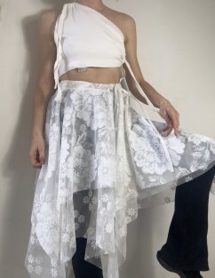UPCYCLED CURTAIN SKIRT NO2