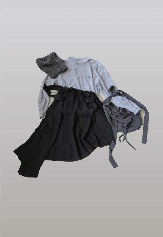 BLACK  SKIRT FROM DEADSTOCK