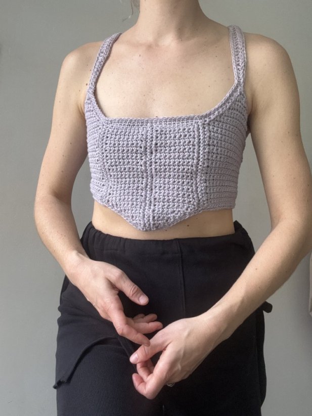 LILA LINNEN CORSET