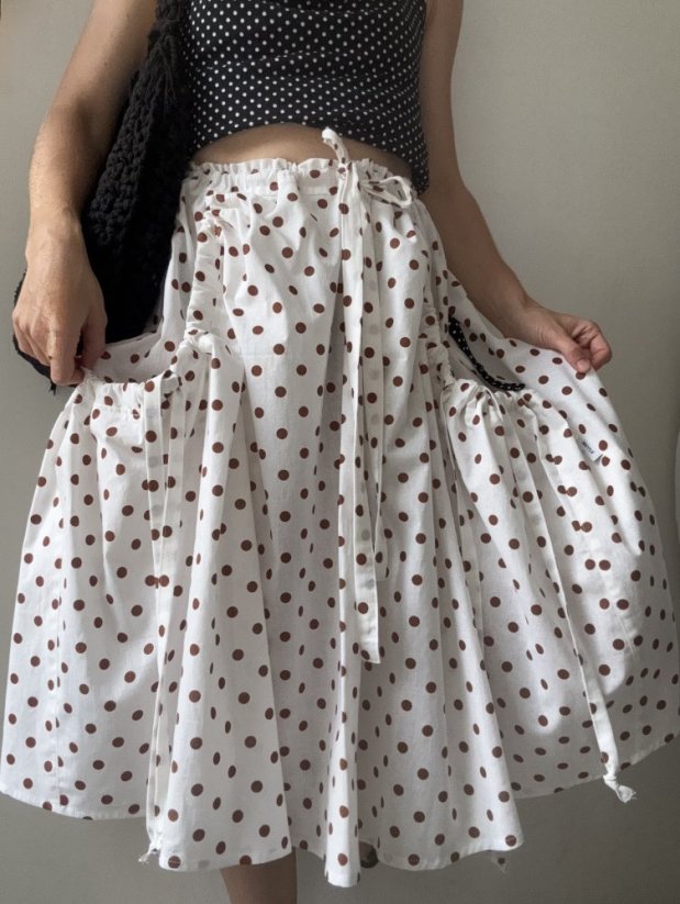 DOTS SKIRT WITH POCKETS